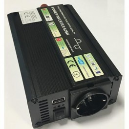 Conversor 600W 12VDC/230VAC + USB